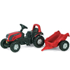 Rolly Kid Valtra Pedal Tractor with Roll Bar & Trailer