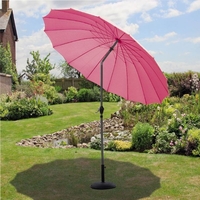 Shanghai 2.7m Pink Parasol With Crank and Tilt