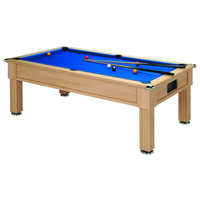 Supreme Prince Slimline 6ft Slate Bed Pool Table (Oak)