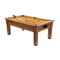 Supreme Prince Slimline 6ft Slate Bed Pool Table (Walnut)
