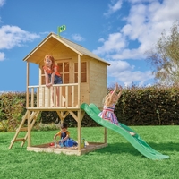 TP Toys Hill Top Wooden Tower Playhouse and Slide