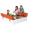 Trigano Jardin Sandy Wooden Sandpit and Bench Set