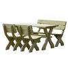 Tuin Adult Table Bench Chairs (Flintstone)