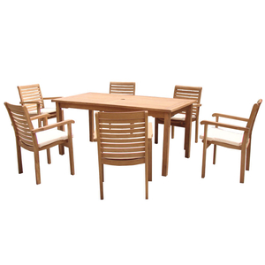 Tuin Solid Teak Table Chairs (Combo 3)