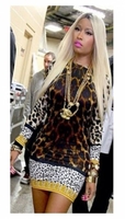 Nicki Minaj Multi Coloured Leopard Print Mini Dress