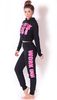 Trinity Black/Pink Work Out Hoodie 2 Piece Tracksuit