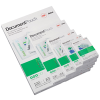 GBC Card Laminating Pouches 54x86mm Gloss 125 Micron Pack of 100