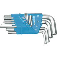Gedore 1505408 H 42-10 Hexagon Allen Key Set For In-Hex Screws 10. ..