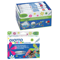 Giotto 524600 Décor Multisurface Art Markers Materials Box of 48