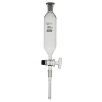 Glassco Cylindrical Funnel with Glass Stopcock 250ml Socket 19/26. ..