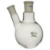 Glassco Round Bottom Flask Two Necks 100ml Centre Neck 24/29 Side. ..