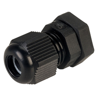 Jacob 50007M12PASW M12 Black Dome Cable Gland