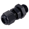 Jacob 50007M12PA/SW M12x1.5 Dometop Gland Longthread Black