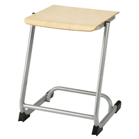 Proform Europe 570mm High Beech Smile Stacking Stool with Silver F...