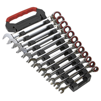 Sealey AK63945 Reversible Ratchet Combination Spanner Set 7pc Metric
