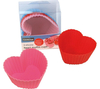 EDDINGTONS Twelve Heart-Shaped Muffin Cups - Red & Pink