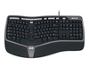 Microsoft Natural Ergonomic Keyboard 4000 - keyboard - UK QWERTY - black,  silver
