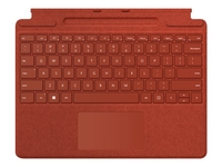 Microsoft Surface Pro Signature Keyboard - keyboard - with touchpad,  accelerometer,  Surface Slim Pen 2 storage and charging tray - poppy red