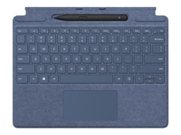 Microsoft Surface Pro Signature Keyboard - keyboard - with touchpad,  accelerometer,  Surface Slim Pen 2 storage and charging tray - QWERTY - English - sapphire - with Slim Pen 2