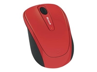 Microsoft Wireless Mobile Mouse 3500 - mouse - 2.4 GHz - flame red gloss
