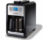 MORPHY RICHARDS 4 Cup Grind and Brew 162101 Bean to Cup Coffee Machine - Brushed Steel