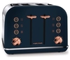 MORPHY RICHARDS Accents 242039 4-Slice Toaster - Midnight Blue & Rose Gold