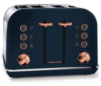MORPHY RICHARDS Accents 242039 4-Slice Toaster - Midnight Blue & Rose Gold