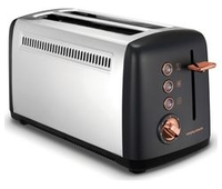 MORPHY RICHARDS Rose Gold Collection 245036 4-Slice Toaster - Black & Rose Gold