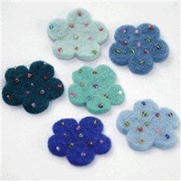 Habico Felt Shapes 3.5cm Flower with Mix