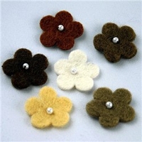 Habico Felt Shapes 3cm Mini Flower with