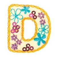 Habico Iron On Floaral/ Sequin Embroider