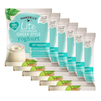 Hansells Lite Greek-Style Natural Yoghurt Sachets - Pack of 6