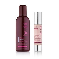he-shi 1 Hour Rapid Liquid Tan 150ml and Overnight Ageless Tanning Balm 50ml