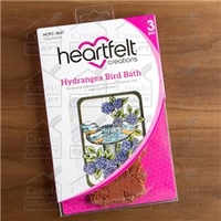 Heartfelt Creations Hydrangea Bird Bath Cling Stamp Set