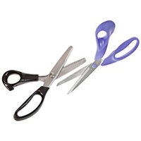 Hemline 9.625 Inch Dressmaking Scissors with Free 9.25 Inch Pinking Scissors