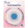 Hemline Assorted Pearl Heads Pins Nickel - 38mm,  40pcs
