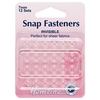Hemline Sew On Snap Fasteners Clear (Invisible) - 7mm