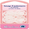 Hemline Sew On Snap Fasteners Clear (Pla