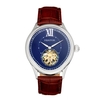 Heritor Gents Automatic Open Heart Hayward Watch with Genuine Leather Strap and Wallet