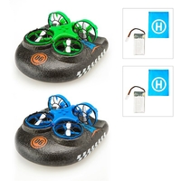 Hover Blast 3 in 1 Air,  Land and Sea Drone with Battery and Bag Bundle (Twin Pack)