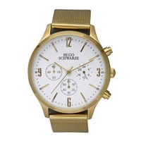 Hugo Schwarze Gents Cassius Chronograph Watch with Milanese Strap
