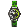Hype Kids Green Leaf Pattern Watch with Silicone Strap